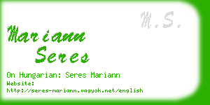 mariann seres business card